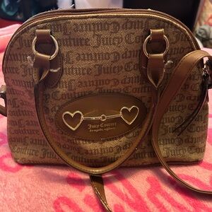 Juicy Couture Tan Satchel with Heart Accents